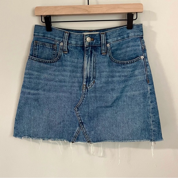 Madewell Rigid Denim A-Line Skirt Size 26 - Picture 2 of 11